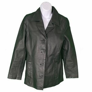 John Paul Richard Uniform Petite Leather Jacket